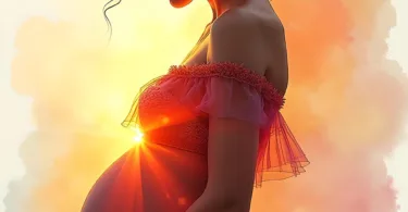 ai generated, woman, pregnant, pregnancy, motherhood, birth, child, portrait