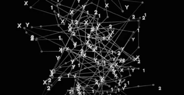 a black and white image of a tree with many small white lights